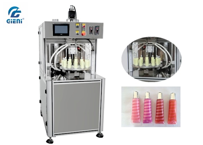 Type rotatoire machine de remplissage de lustre de lèvre multi - lustre de lèvre de couleurs