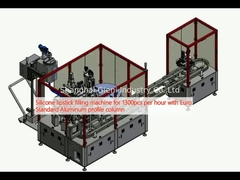 Machine de remplissage de rouge à lèvres en silicone pour 1300 pièces par heure avec colonne de profil en aluminium Euro Standard