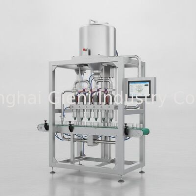 Machine de remplissage à chaud chauffée avec technologie de levage de réservoir, chauffage complet et piston servo pour produits cosmétiques