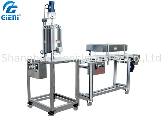 SUS304 type manuel chaîne de production de baume à lèvres de moule métallique avec le convoyeur de refonte