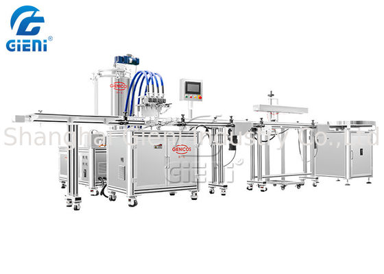 3 couches de 50ml de baume à lèvres de bâton de machine de remplissage cosmétique avec 4 becs