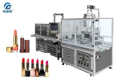 Un bon prix. Machine de remplissage semi automatique de Lipbalm de 10 becs pour des matériaux de poudre de perle, avec le tunnel de refroidissement en ligne