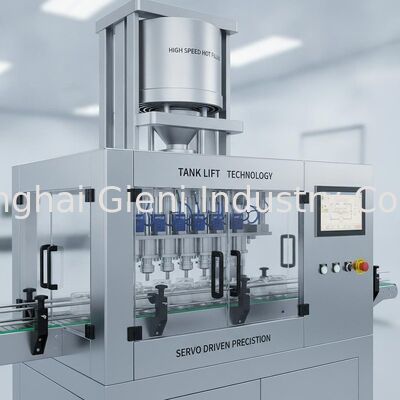 Machine de remplissage à chaud à grande vitesse avec technologie de levage de réservoir et précision servo pour les cosmétiques
