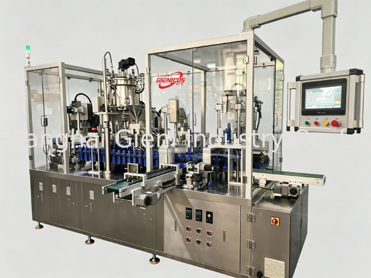 JQH-02 Machine de remplissage à haute vitesse de lipgloss avec 80 PCS/MIN de sortie et Servo Piston Filler en matériau SUS304