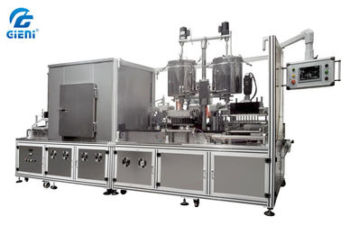 Un bon prix. puissance du tunnel de refroidissement de machine de remplissage de rouge à lèvres de réservoir du double 20L 14kw en ligne