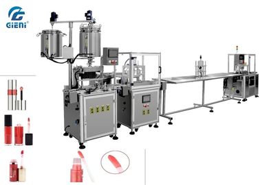 Un bon prix. Machine de remplissage semi-automatique d'huile de lèvre avec le réservoir de mélange, type linéaire en ligne