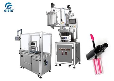 Un bon prix. Machine de remplissage de lustre de lèvre de haute précision avec le capsuleur de moteur servo en ligne