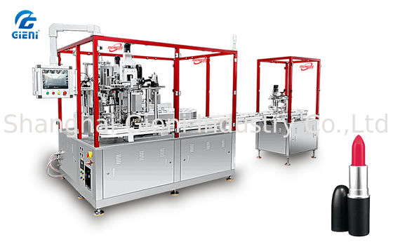 Un bon prix. Machine de remplissage de rouge à lèvres en silicone pour 1300 pièces par heure avec colonne de profil en aluminium Euro Standard en ligne