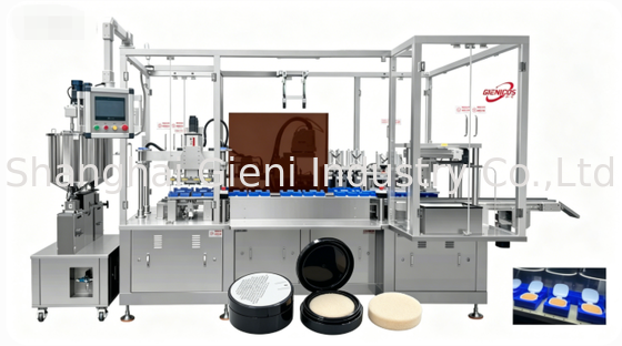 Machine de remplissage compacte de coussin d'air de style coréen pour la production cosmétique d'éponge NBR haute densité