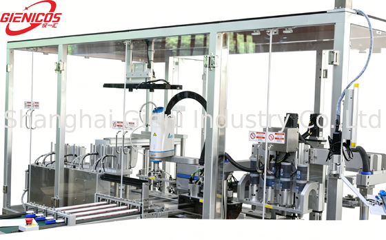 Machine automatique de remplissage de coussin avec système de remplissage automatique à quatre buses et deux réservoirs en acier inoxydable de 25 litres