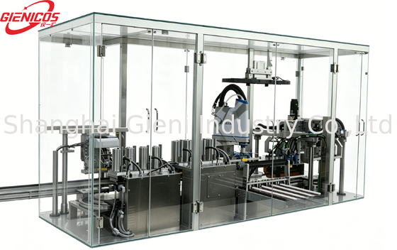 Machine automatique de remplissage de coussins à grande vitesse avec une capacité de production de 40 PCS/min et un servo-remplissage à quatre buses pour la fabrication de cosmétiques
