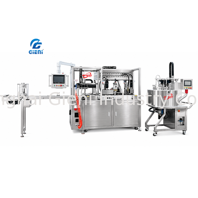 Machine de remplissage de rouge à lèvres servo-pilotée GLU-900 Mitsubishi PLC 900 pièces/h Ligne de production automatique