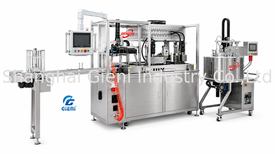 GLU-900 machine à remplir le rouge à lèvres entièrement automatique système de pompage automatique 30L réservoir mobile Mitsubishi équipement PLC