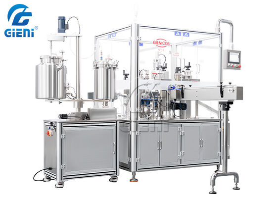 Un bon prix. Machine de remplissage cosmétique de lustre de la lèvre 7KW 50Pcs/Min Rotary Type en ligne