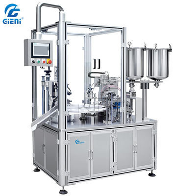 Un bon prix. Remplisseur de machine de lustre de lèvre de contrôle de PLC 7KW, remplisseur rotatoire de tube de lustre de lèvre en ligne