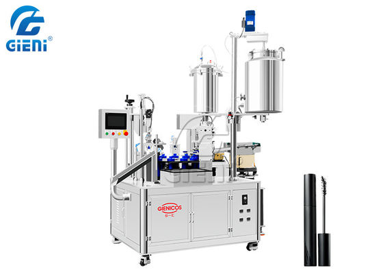 Remplissage rotatoire semi automatique et machine de capsulage pour le lustre de mascara ou de lèvre