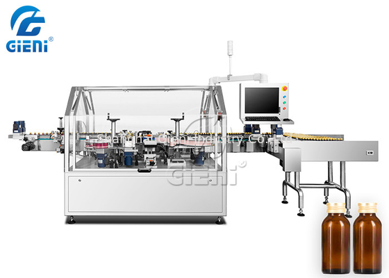 Un bon prix. Machine à étiquettes rotatoire de double tête automatique pour la bouteille ronde en verre en ligne
