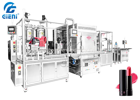 Un bon prix. Pleine machine de remplissage de rouge à lèvres de moule de silicone de 4 becs en ligne